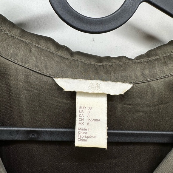 Olive H&M Silky Buttoned Blouse - Picture 2 of 2